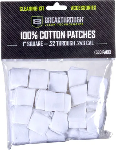 Breakthrough Clean BREAKTHROUGH CLEANING PATCHES 1" SQUARE .22-.243 200 PK