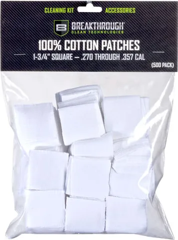 Breakthrough Clean BREAKTHROUGH CLEANING PATCHES 1 3/4" SQUARE .270-357 50 PACK