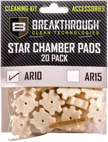 Breakthrough Clean BREAKTHROUGH AR-10 STAR CHAMBER PAD 20 PK W/ 8-32 ADTR
