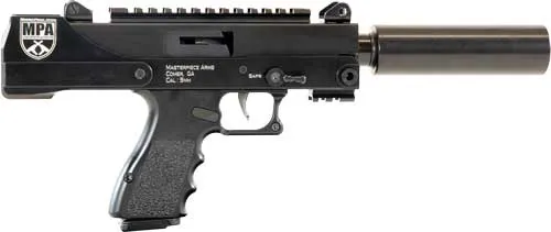 MasterPiece Arms MPA PISTOL 9MM 4.5" TB 17RD BLK W/RL