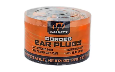 Walkers Game Ear Corded Foam Ear Plugs GWPCORDPLGBKT