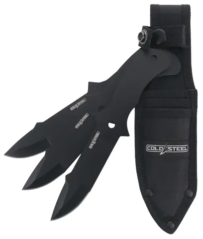 Cold Steel THRW KNV 8IN OVR CLP PT BLK OXD NYL SHTH