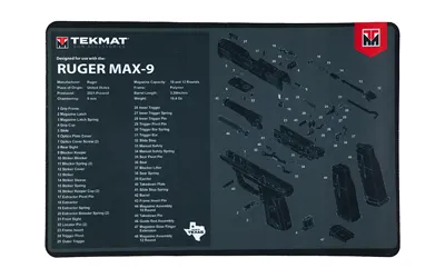 TekMat TEKMAT PSTL MAT FOR RUGER MAX 9 BLK