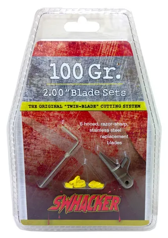 Swhacker SWHACKER REPLACEMENT BLADES 2-BLADE 100GR 2" CUT 6/PK