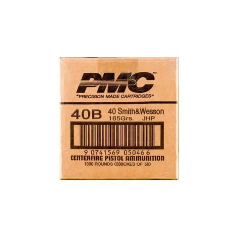 PMC PMC Bronze .40 S&W Handgun Ammo - 165 Grain | JHP | 1000rd Case