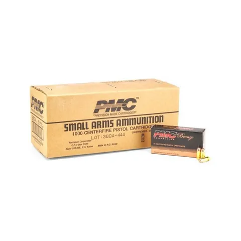PMC PMC Bronze .380 ACP Handgun Ammo - 90 Grain | FMJ | 1000rd Case