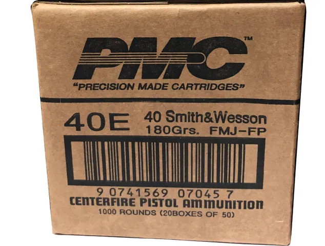 PMC PMC Bronze .40 S&W Handgun Ammo - 180 Grain | FMJ-FP | 1000rd Case